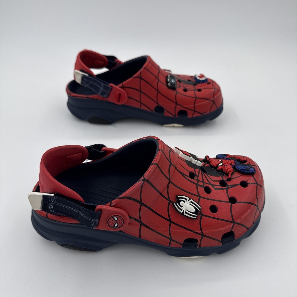 Crocs Marvel Spider-Man All-Terrain Clogs Unisex Big Kids Size J4 Adjustable - Picture 3 of 6